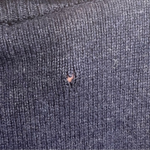 Rails size medium blue cashmere wool blend Olivia sweater lace up - Picture 9 of 9